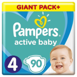 Pampers Active Baby Giant Pack No4 9-14kg 90τμχ