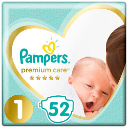 Pampers Premium Care No1 Newborn 2-5kg 52τμχ
