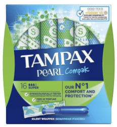 Tampax Pearl Compak Super 16τμχ