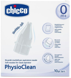 Chicco PhysioClean Soft Ανταλλακτικά Κιτ Αναρρόφησης Για Τη Μύτη 10τμχ 47