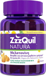 ZzzQuil Natura Συμπλήρωμα Διατροφής με Μελατονίνη Κατά της Αϋπνίας με Γεύση Μάνγκο Μπανάνα 30jellies 99