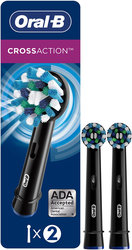 Oral-B Cross Action Black Edition Ανταλλακτικές Κεφαλές Για Ηλεκτρική Οδοντόβουρτσα 2τμχ 55