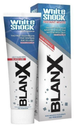 BlanX White Shock Blue Formula Toothpaste Οδοντόκρεμα Λευκαντική Ταχείας Δράσης 75ml 120