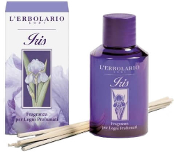 L'Erbolario Iris Fragrance For Scented Wood Sticks Υγρό Διάλυμα Αρωματικό Χώρου με Στικ 125ml 290