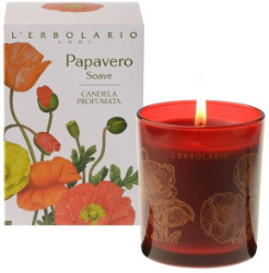 L' Erbolario Perfumed Candle Sweet Poppy Αρωματικό Κερί με Νότες από Πέταλα Παπαρούνας 1τμχ 381