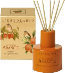 L'erbolario Accordo Arancio Fragrance For Scented Wood Sticks Υγρό Διάλυμα Αρωματικό Χώρου με Στικ 125ml 250