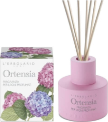 L'erbolario Ortensia Hydrangea Fragrance For Scented Wood Sticks Υγρό Διάλυμα Αρωματικό Χώρου με Στικ 125ml 250