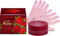 L'Erbolario Rosa Purpurea Balsamo Mani Κρέμα Βάλσαμο για Χέρια & 1 Ζευγάρι Γάντια (Γαλλικό Τριαντάφυλλο) 75ml 100