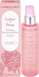 L'Erbolario Litchi & Peonia Hair & Body Mist Ενυδατικό Αρωματικό Σπρέι Σώματος & Μαλλιών χωρίς Αλκοόλ 150ml 220 L'Erbolario Litchi & Peonia Hair & Body Mist Ενυδατικό Αρωματικό Σπρέι Σώματος & Μαλλιών χωρίς Αλκοόλ 150ml 220
