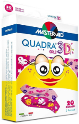 Health Plus Master Aid Quadra 3D Girl Strips 20τμχ