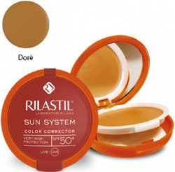 Rilastil Sun System Uniform Compact Cream Spf50+ Shade 02 Dore Αντηλιακή Πούδρα Προσώπου Μεσαία Απόχρωση 10gr 25