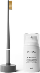 Piuma Smile Box με Vitamin C Brush Medium Οδοντόβουρτσα (Asphalt Grey), Pure White Οδοντόκρεμα 75ml & Βάση-Ημερολόγιο 140