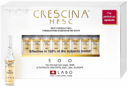 Labo Crescina HFSC 100% 500 Man Θεραπεία Ανάπτυξης Μαλλιών για Άνδρες με Μεσαία Στάδια Αραίωσης Μαλλιών 20x3.5ml 100