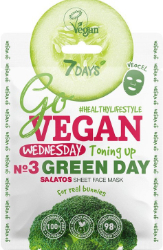 7DAYS GoVegan Sheet Mask Green Day Μάσκα Ομορφιάς 25gr 30