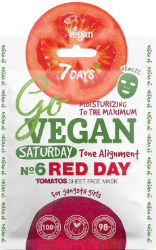7DAYS GoVegan Sheet Mask Red Day Μάσκα Ομορφιάς 25gr 30