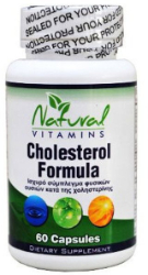 Natural Vitamins Cholesterol Formula Ισχυρό Σύμπλεγμα Φυσικών Ουσιών Κατά της Χοληστερίνης 60Caps 150
