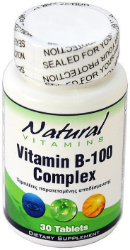Natural Vitamins Vitamin B 100 Complex Σύμπλεγμα Βιταμινών Β 30tabs 105