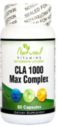 Natural Vitamins CLA 1000mg Max Complex Συμπλήρωμα Διατροφής Σύμπλεγμα CLA με Ωμέγα 3 Λιπαρά Οξέα 60caps  110