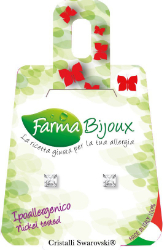 Farma Bijoux Υποαλλεργικά Σκουλαρίκια Κρύσταλλα Τετράγωνα 4m