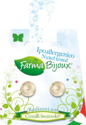 Farma Bijoux Υποαλλεργικά Σκουλαρίκια Perla 8mm Cream Rose