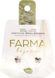 Farma Bijoux Υποαλλεργικά Σκουλαρίκια Κρύσταλλα Λουλούδια 5m