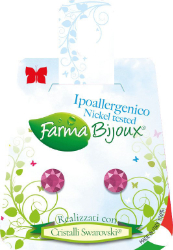 Farma Bijoux Υποαλλεργικά Σκουλαρίκια Xirius 6.2mm PeonyPink