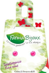 Farma Bijoux Υποαλλεργικά Σκουλαρίκια Ροζ Ελεκτρίκ 3.9mm