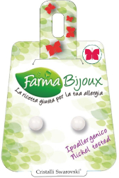 Farma Bijoux Υποαλλεργικά Σκουλαρίκια Λευκή Πέρλα 6mm