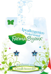 Farma Bijoux Υποαλλεργικά Σκουλαρίκια Αστέρια Μπλέ 5mm 1ζεύγος 10