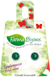 Farma Bijoux Υποαλλεργικά Σκουλαρίκια Xirius Emerald 6,2mm