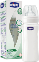 Chicco Well-Being Nature Glass Silicone Flow 0m+ 240ml