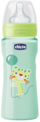 Chicco Well Being Feeding Bottle Silicon Teat 4m+ 330ml