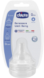 Chicco Well Being Medium Flow Silicone Nipples 0m+ 2τμχ