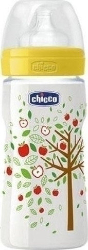 Chicco Well Being Plastic Bottle with Silicon Teat 4m+ 330ml