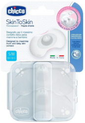 Chicco Skin to Skin Nipple Shields for Breastfeeding S/M Δίσκοι Στήθους Σιλικόνης 2τμχ 64