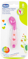 Chicco Baby's First Spoon 8+ Pink 1τμχ