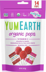 YumEarth Organic Pops Vitamin C Βιολογικά Γλειφιτζούρια Φρούτων με Βιταμίνη C 14τμχ 110