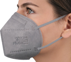 MUSK Disposable Face Protection Mask FFP2 NR Grey 1τμχ