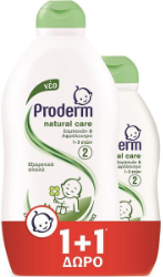 Proderm Promo Pack Natural Care Σαμπουάν Αφρόλουτρο 1-3ετών 