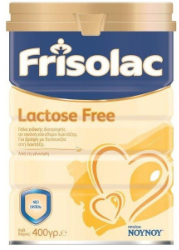 Frisolac Lactose Free Βρεφικό Γάλα Ειδικής Διατροφής Ελεύθερο Λακτόζης από τη Γέννηση 400gr 550