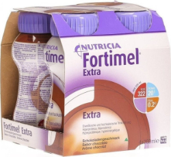 Nutricia Fortimel Extra Υπερπρωτεϊνικό Ρόφημα Γεύση Σοκολάτα 4Χ200ml 970