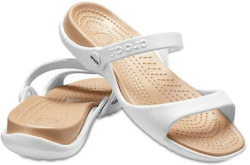 Crocs Cleo V Oyster/Gold Relaxed Fit Size M8/W10 (EUR 41-42)
