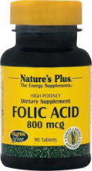Nature's Plus Folic Acid 800mcg 90tabs 